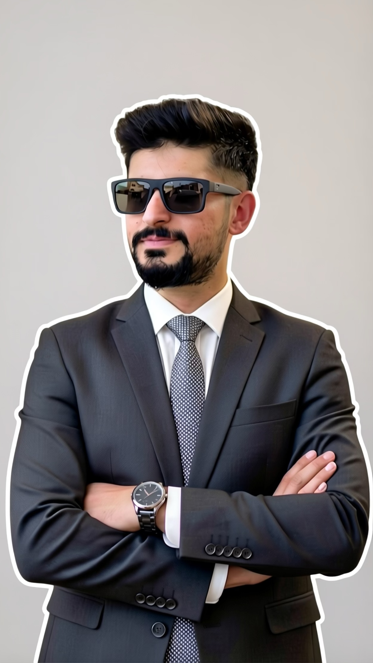 Faisal Mabood in a formal suit